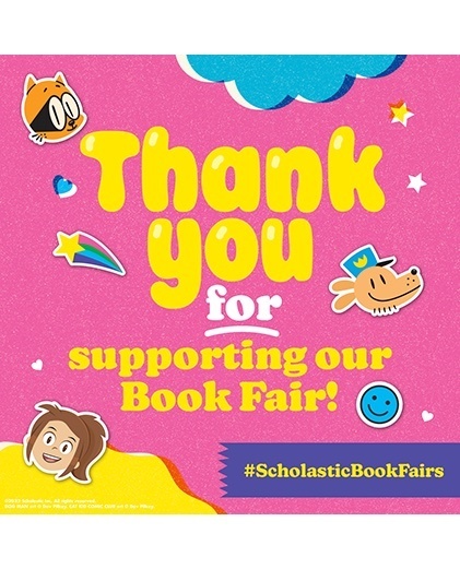 Image of words Thank You For Supporting Our Book Fair